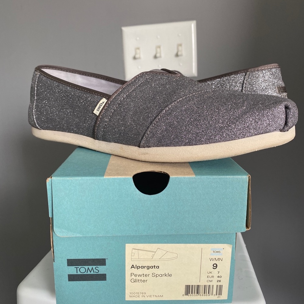 TOM’S Alpargata Metallic Slip-On Sneakers